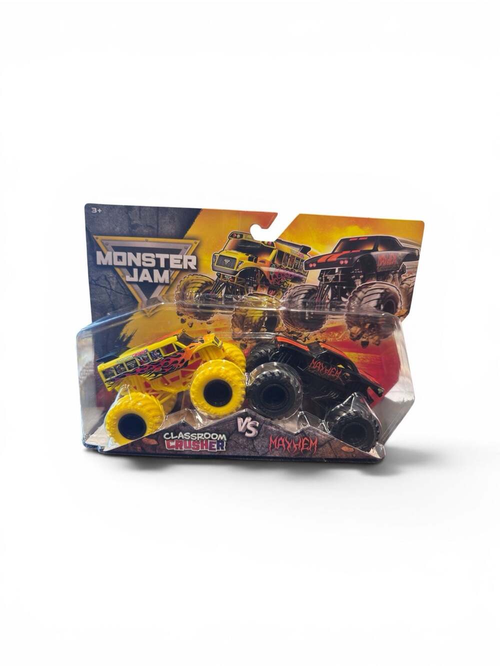 Monster Jam Classroom Crusher vs. Mayhem 2-Pack Die-Cast Monster Trucks